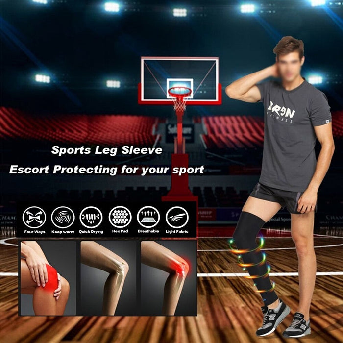 1Piece Anti-UV Anti-slip Breathable Leg Compression Sleeve For Cycling Running Basketball