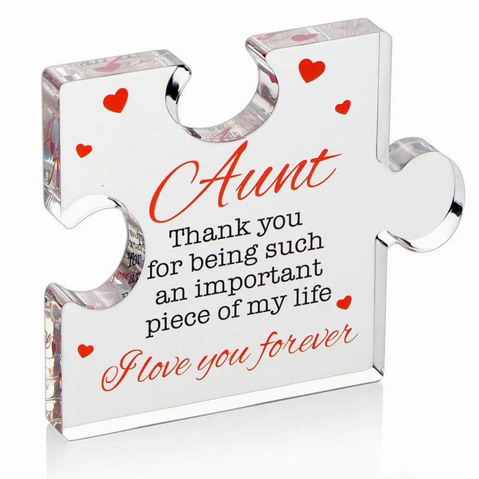 Personalized Acrylic Puzzle For Aunt Cute Birthday Gift From Niece