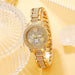 6pcs Set Women Box Watch Golden Luxury Brand Design Watches