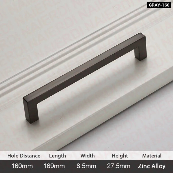 Modern Brushed Zinc Cabinet Handles