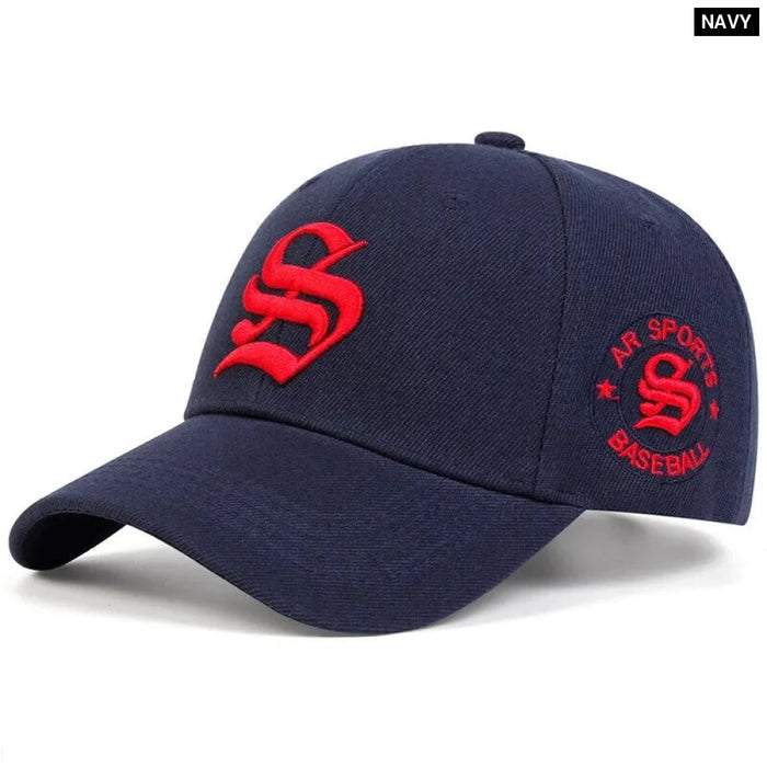 Adjustable Gothic S Letter Embroidered Baseball Cap / Hat