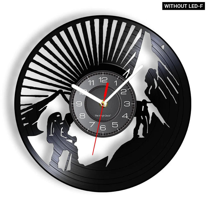 Mountain Hiking Wall Clock