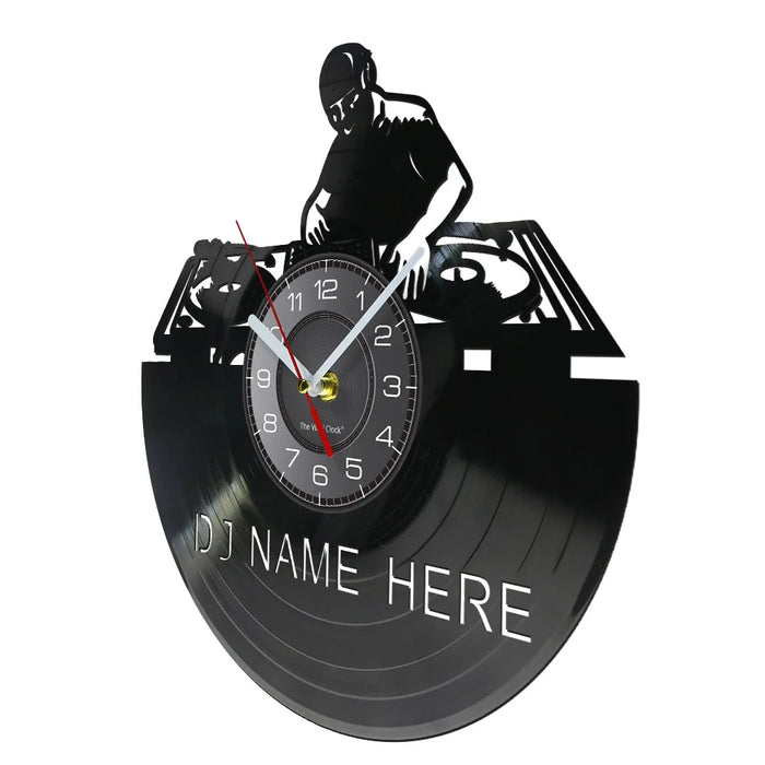 Personalized Dj Vinyl Record Wall Clock