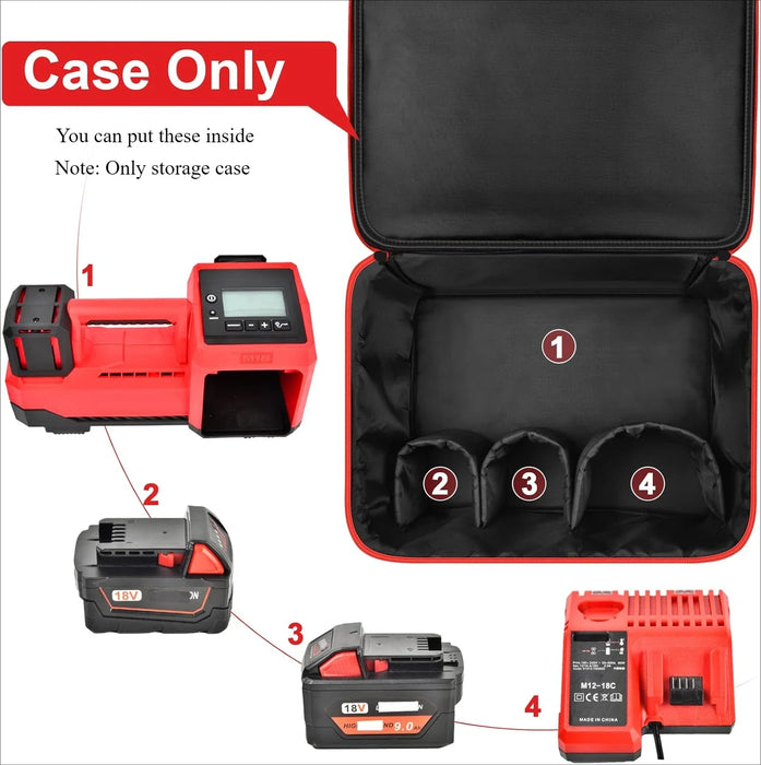 Milwaukee M18 Inflator 2848 20 Air Compressor Bag Carrying Case For Tools Accessories Case Only