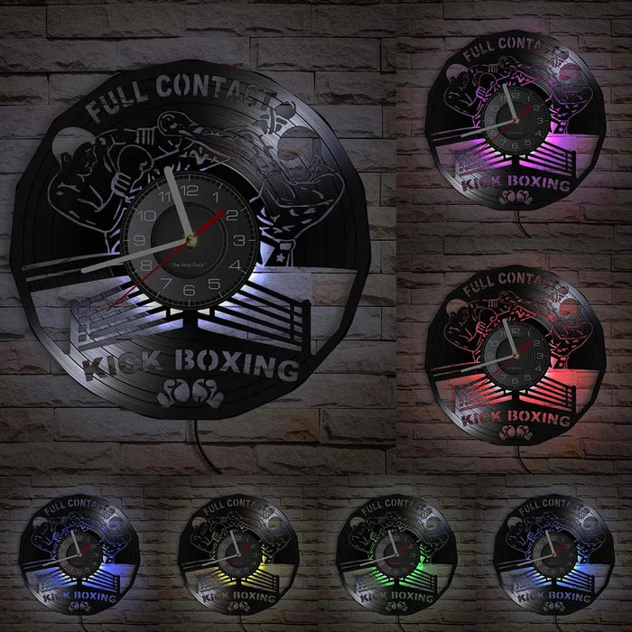 Boxing Gym Vinyl Record Wall Clock