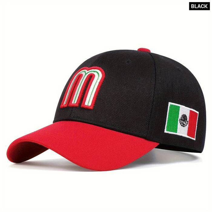 Adjustable Baseball Cap / Hat Embroidered Letter M