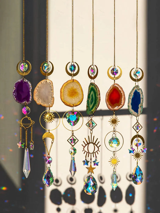 Colourful Agate Sun Catcher For Garden Or Home