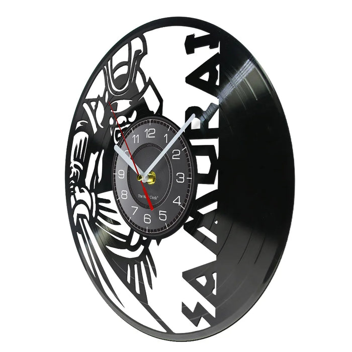 Japanese Warrior Vinyl Record Wall Clock