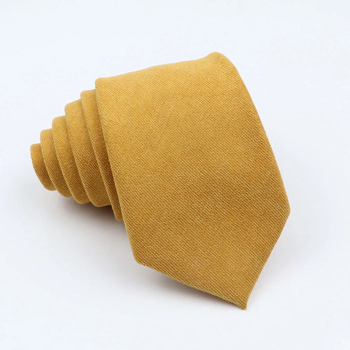 Colourful Cotton Corduroy Neck Tie 7Cm Skinny Wedding Party Tuxedo Accessory