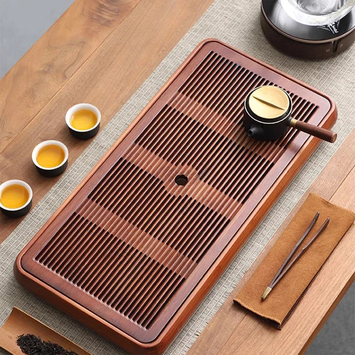 Decorative Bamboo Coffee Tray Set For Kitchen And Restaurant