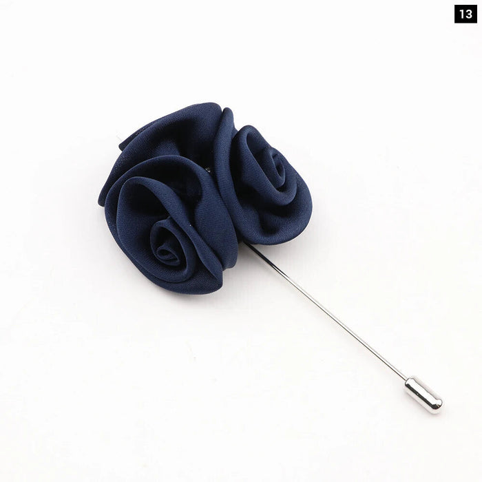 17 Colour Mens Handmade Floral Lapel Pin For Weddings