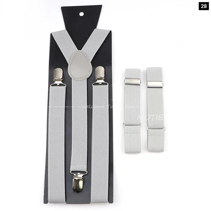 Adjustable Elastic Suspender Set For Weddings