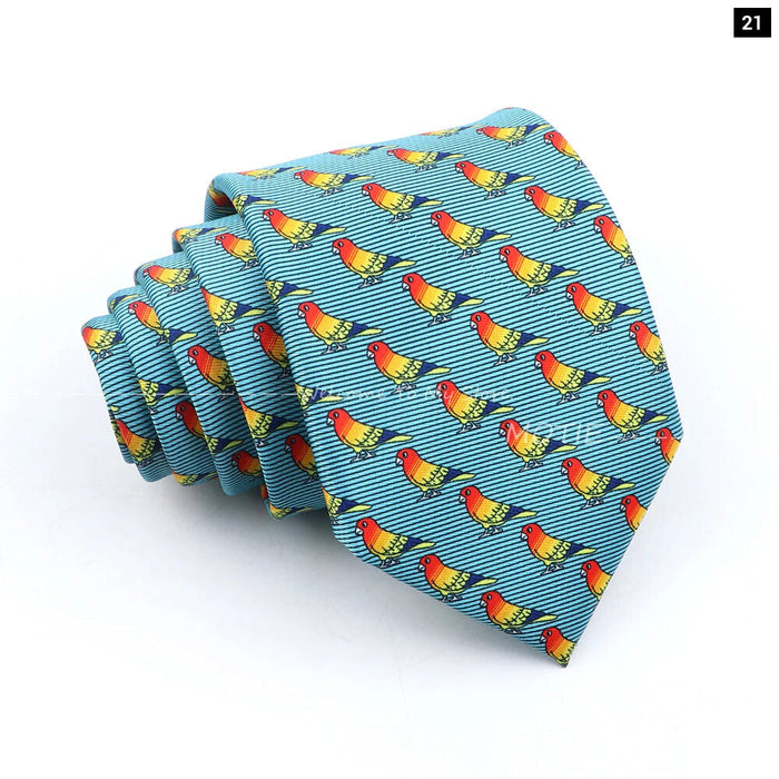 Musical Geometry Necktie Mens Blue Polyester Tie For Business And Party Wear