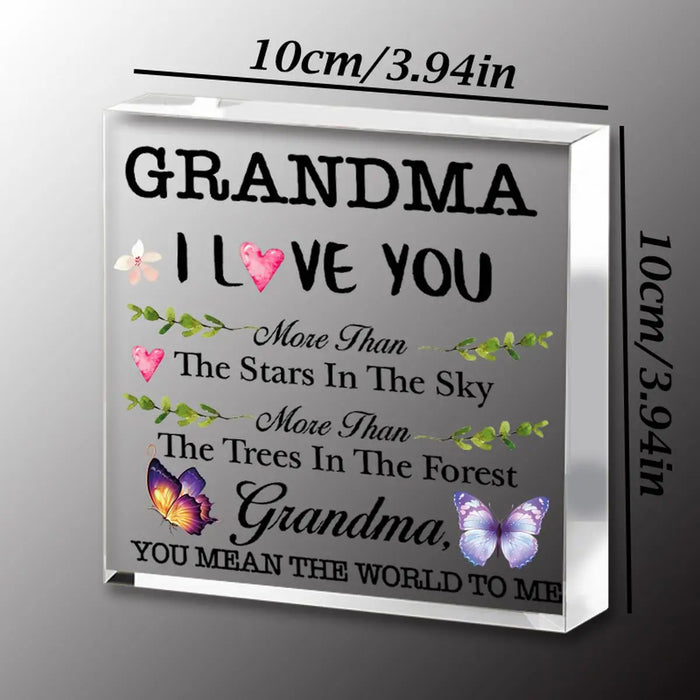 Grandma's Love Sky Stars Acrylic Plaque