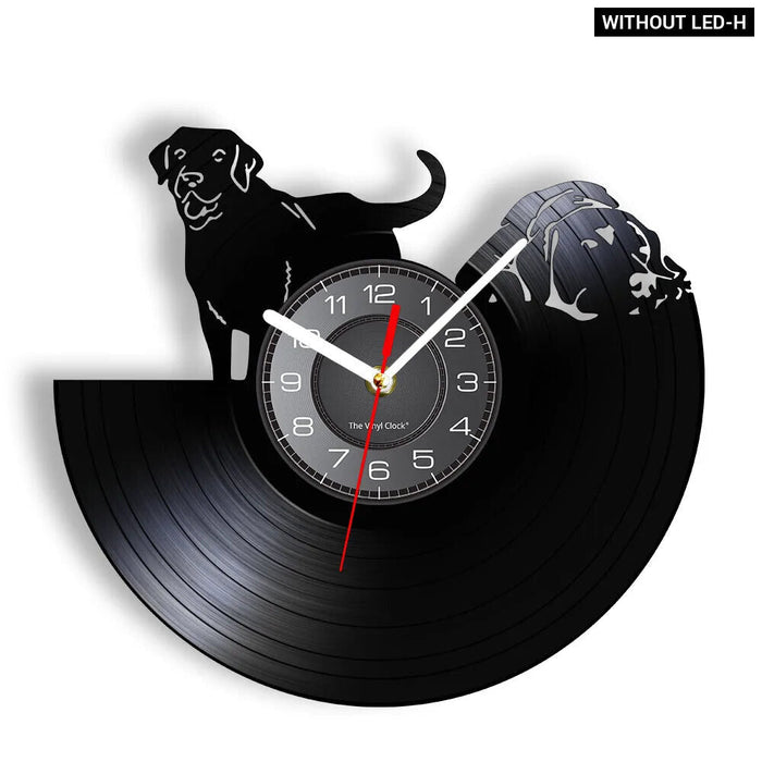 Dog Lovers Vinyl Record Wall Clock