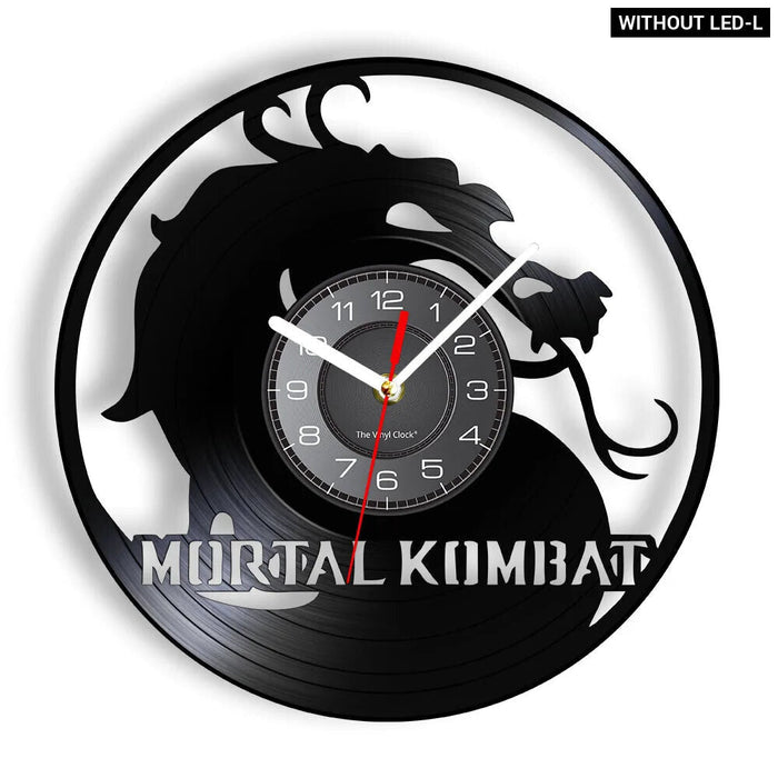 Yin Yang Dragon Vinyl Record Wall Clock