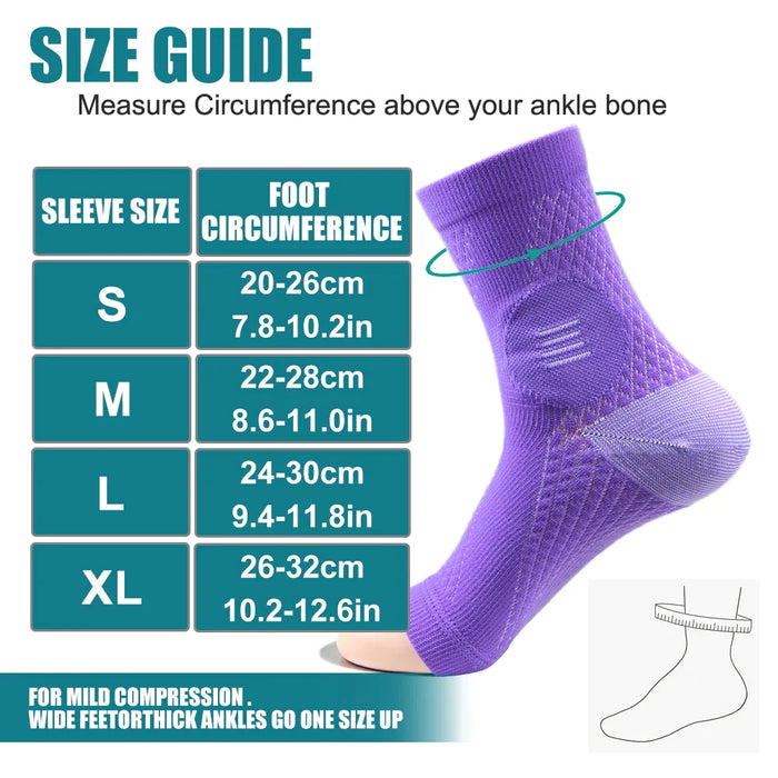 1Pair Peripheral Neuritis Compression Diabetic Toeless Socks For Ankle Gout