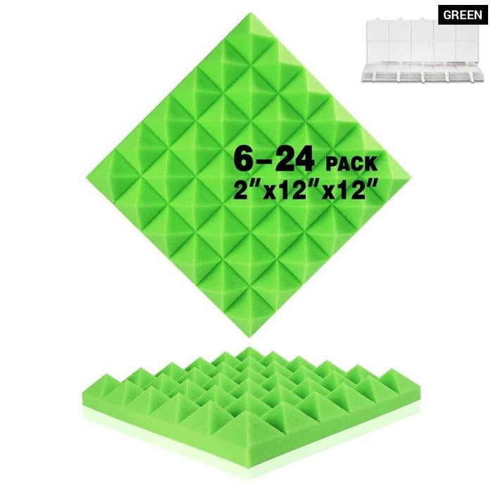 Pyramid studio acoustic foam Panel 6 12 24 Pcs  Acoustic Panel For Music Studio Wall Soundproof Sponge Pad Home Decoration