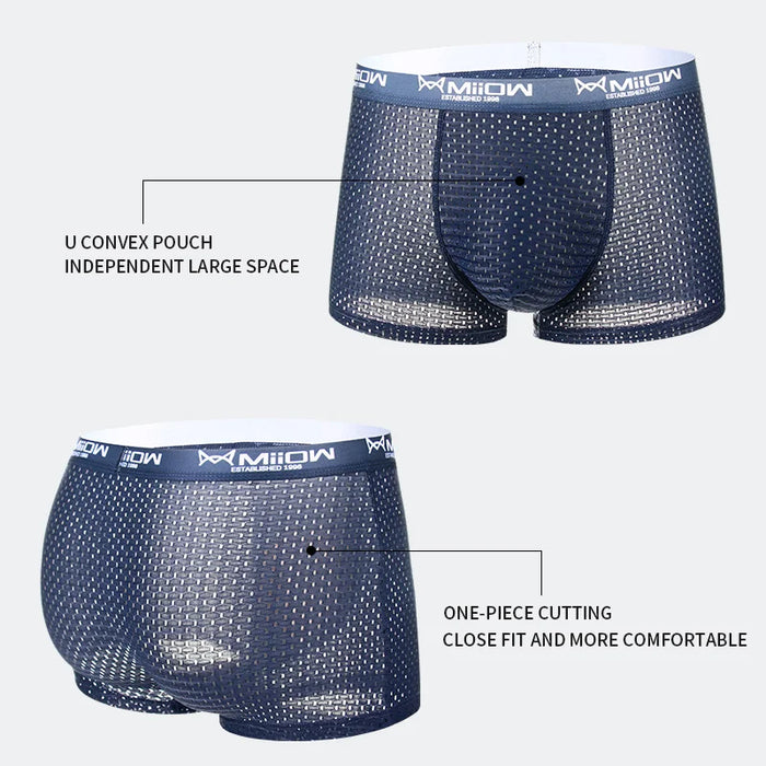 Breathable Mesh Mens Boxer Briefs