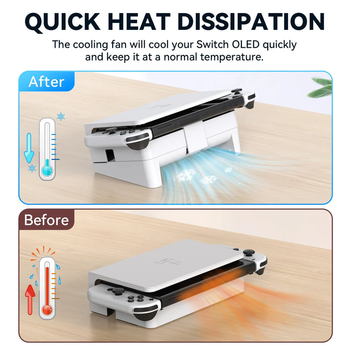 Horizonal Base Cooling Fan For Oled Dock Compatible