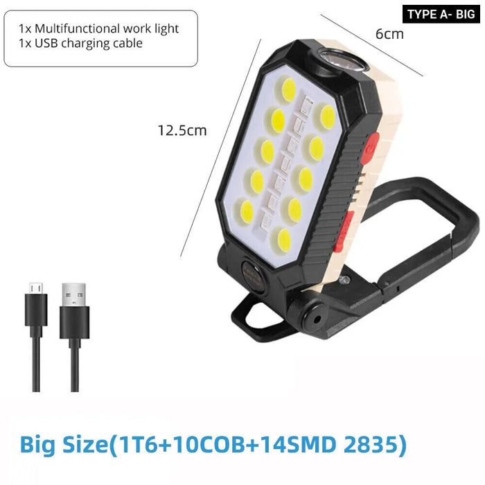 Rechargeable Led Work Light With Magnet Power Display