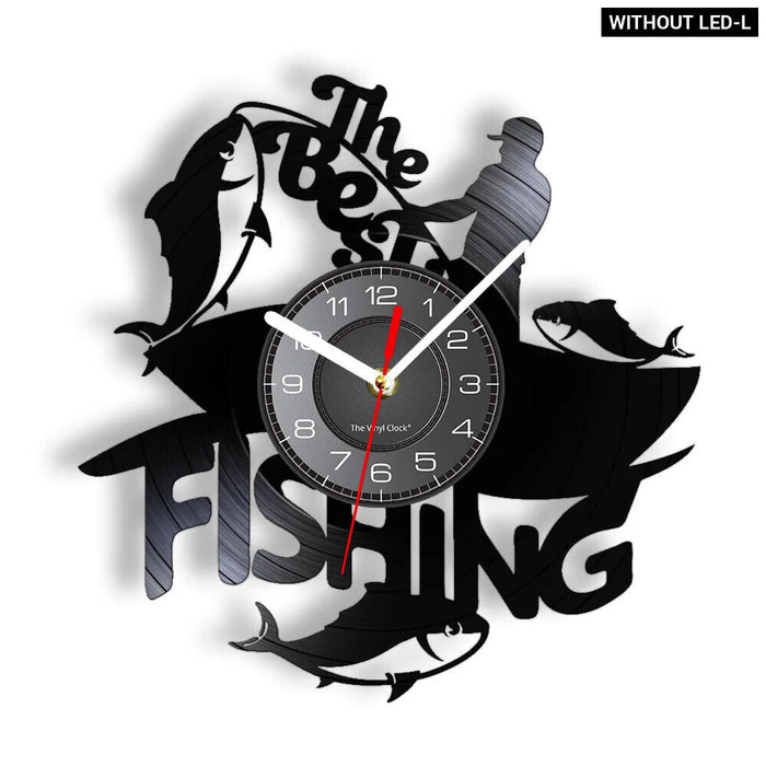 Handmade Fishing Wall Clock For Fishermen