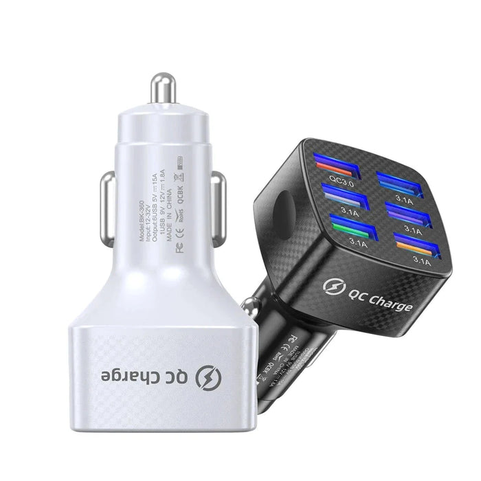 6 Port 75W Qc 3.0 Car Charger For Iphone 13/12 Pro