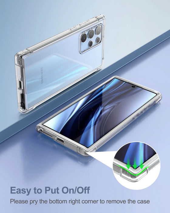 Samsung Galaxy S22 Ultra Clear Shockproof Case Luxury Crystal Cover
