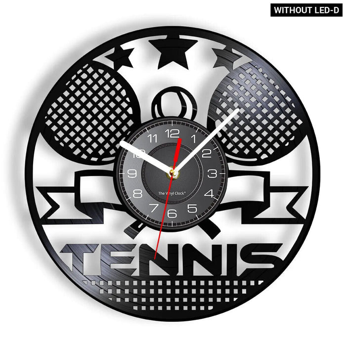Silent Tennis Vinyl Record Wall Clock