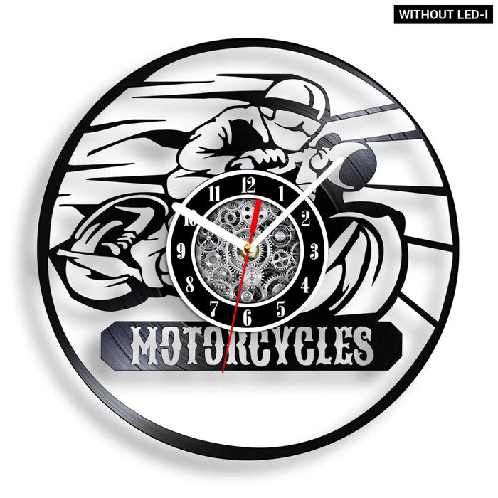 Retro Motorcycle Wall Clock