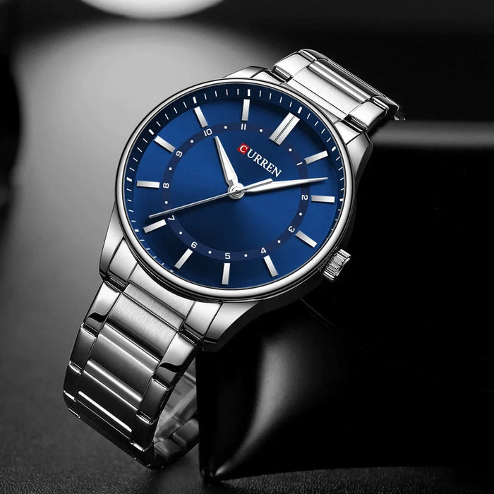 Casual Stainless Steel Quartz Luminous Hands Watches Male Clock