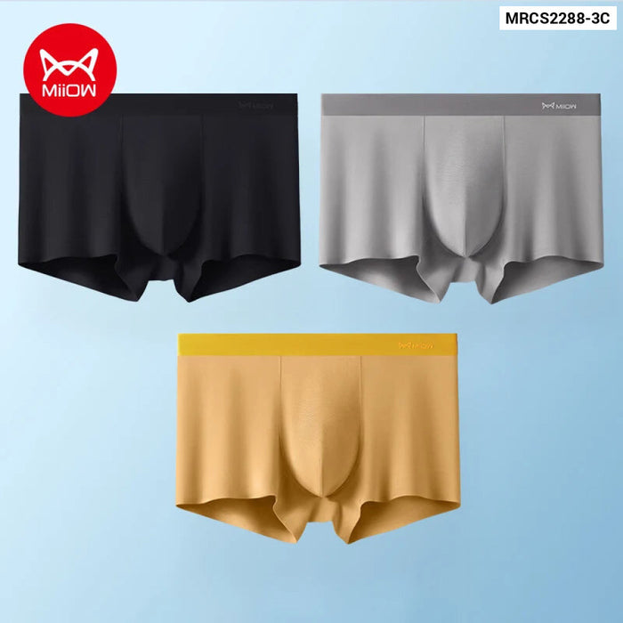 3 Piece Antibacterial Silk Mens Boxers