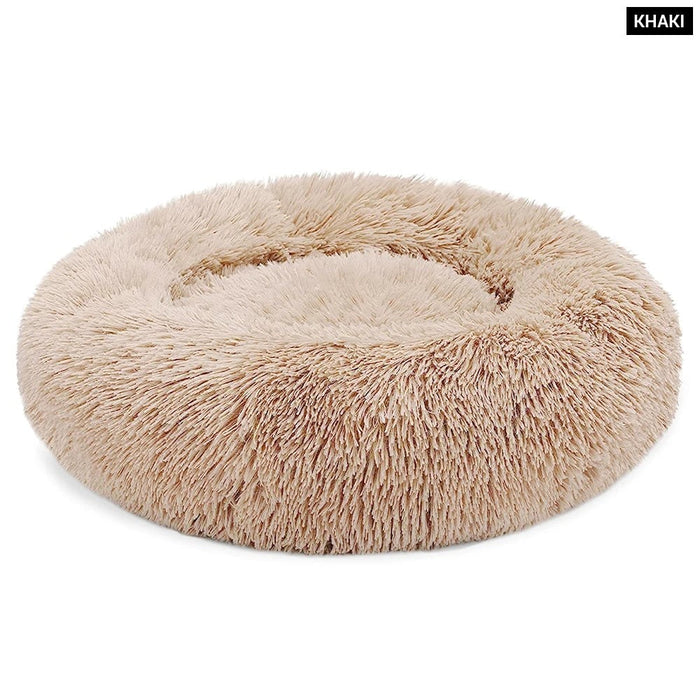 Super Soft Kennel Round Fluffy Warm Sleeping Cushion Mat For Cat Dog