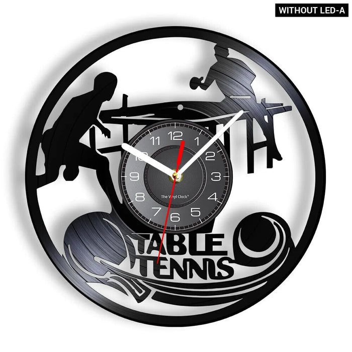 Table Tennis Vinyl Record Wall Clock