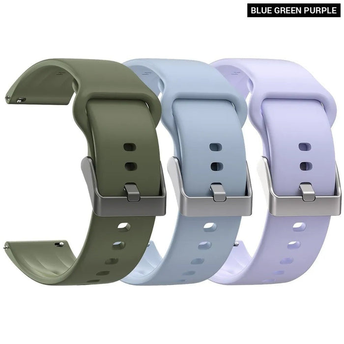 22mm Silicone Watch Strap Suitable For Solar Plus Rt3 Smart