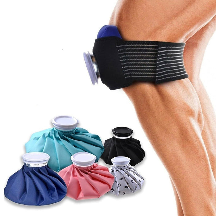 Reusable Hot and Cold Therapy Water Bags With Adjustable Bandage Wrap For Leg Knee Injury