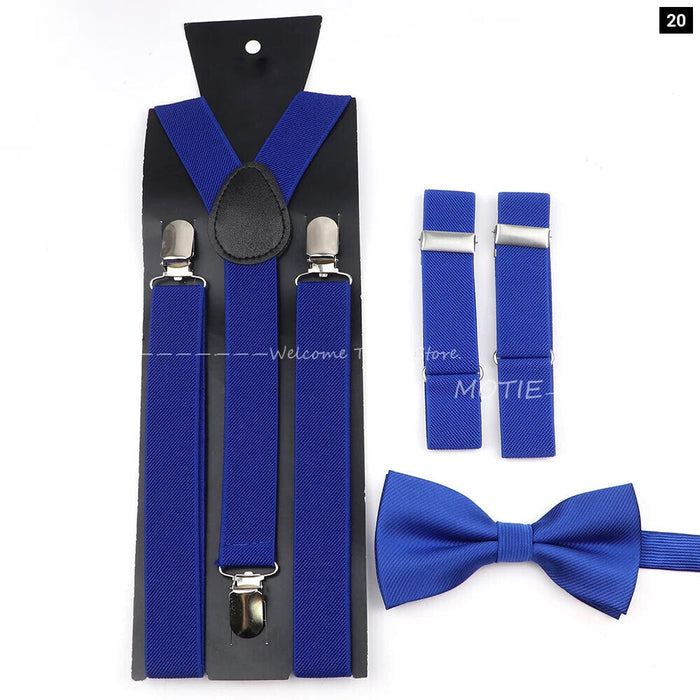 Adjustable Elastic Suspender Set For Weddings