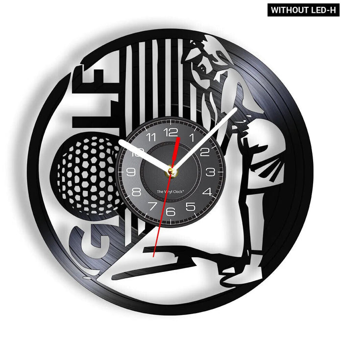 Retro Vinyl Record Golf Wall Clock