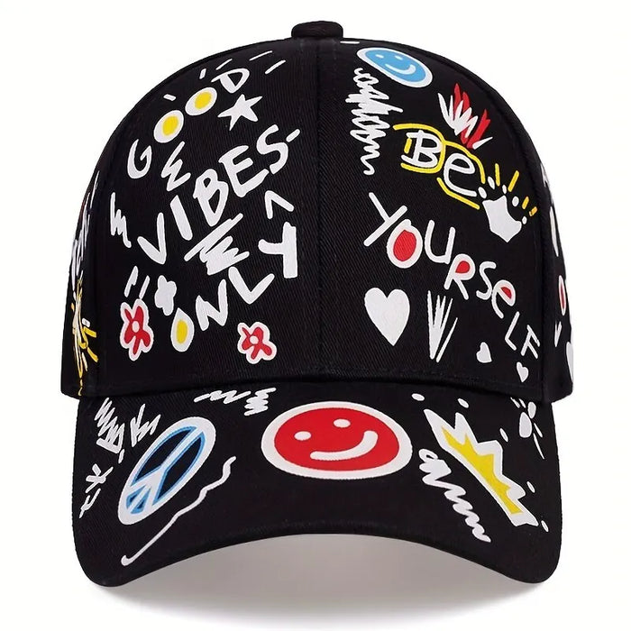 Spring / Autumn Graffiti Print Snapback Cap / Hat