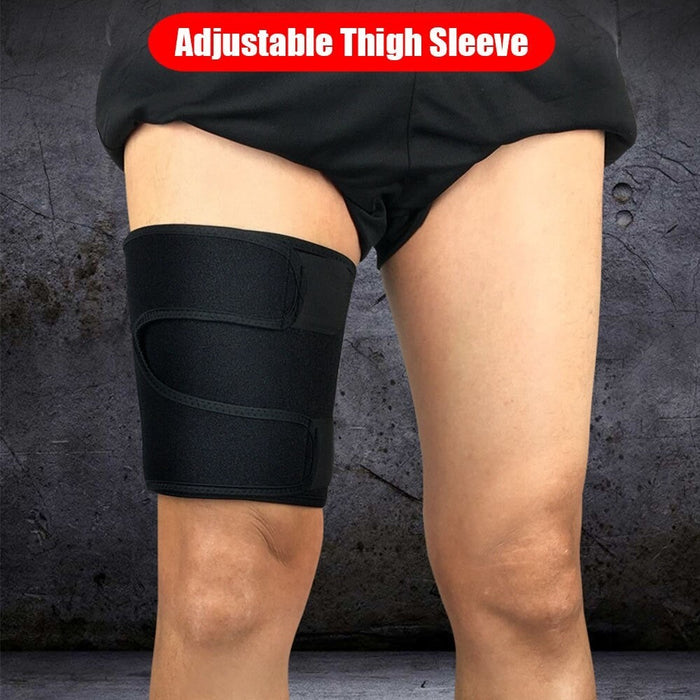 Non-Slip Adjustable Thigh Support Brace With Nylon Button for Sore Hamstring Groin & Quad