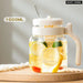 1000ml Glass Tumbler With Lid Straw And Handle