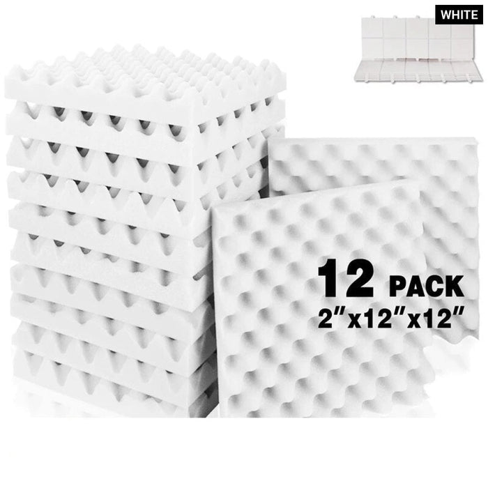 12 Pack Egg Crate Acoustic Foam Panels Home Studio Foam Panels Absorption Acoustic Panel High Density Sound-absorbing Material