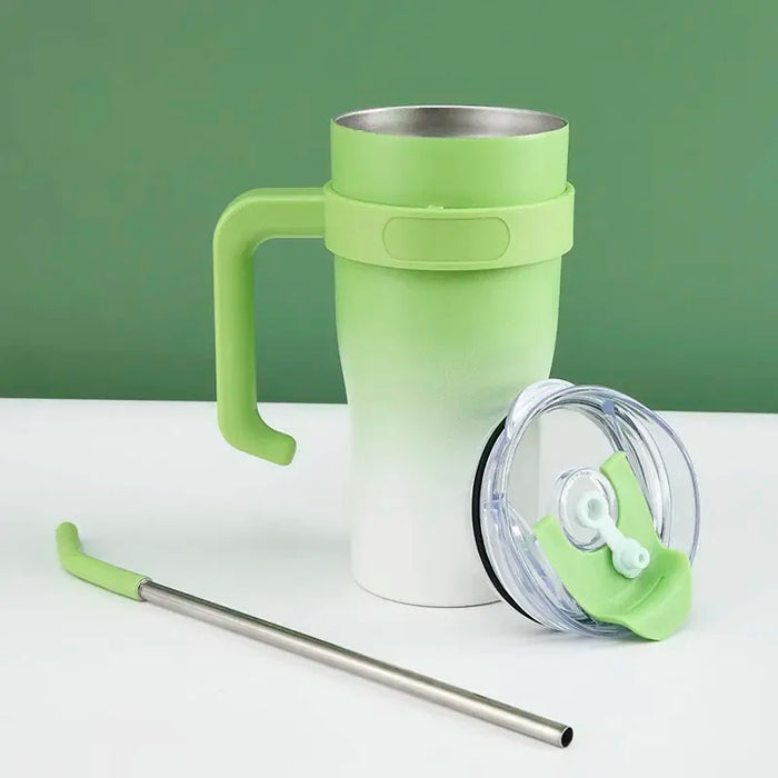 1.2 Litre Stainless Steel Vacuum Flask With Straw And Handle