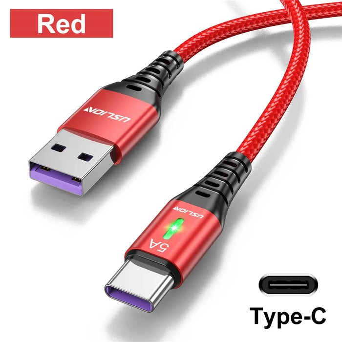 Fast Charging Usb C Cable For Samsung S21/S20 Xiaomi Mi 11 5A