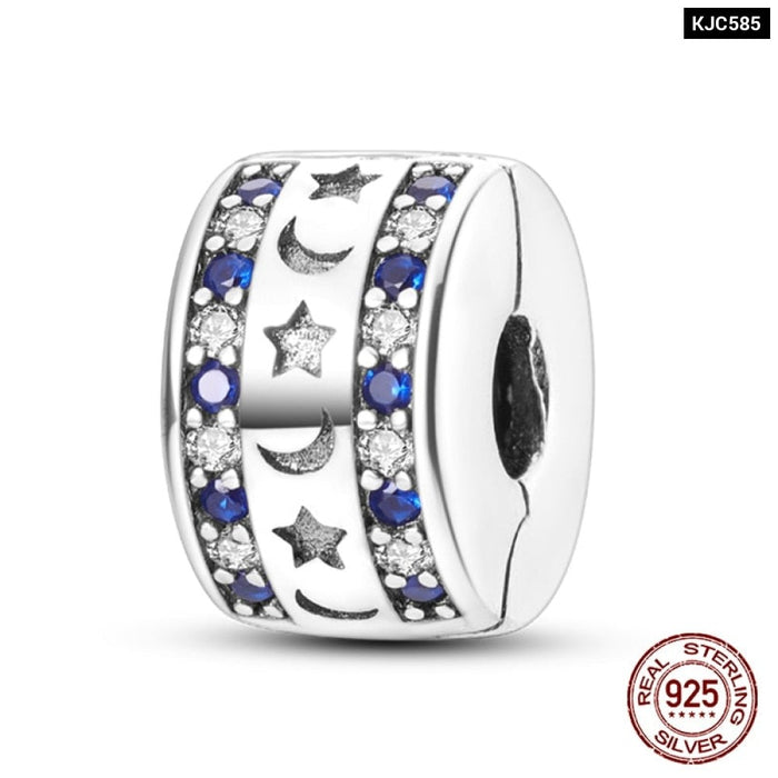 Fit Pandora Original Bracelet 925 Sterling Silver Cats Claw Butterfly Silicone Spacer Beads Colourful Zircon Fine DIY Jewelry