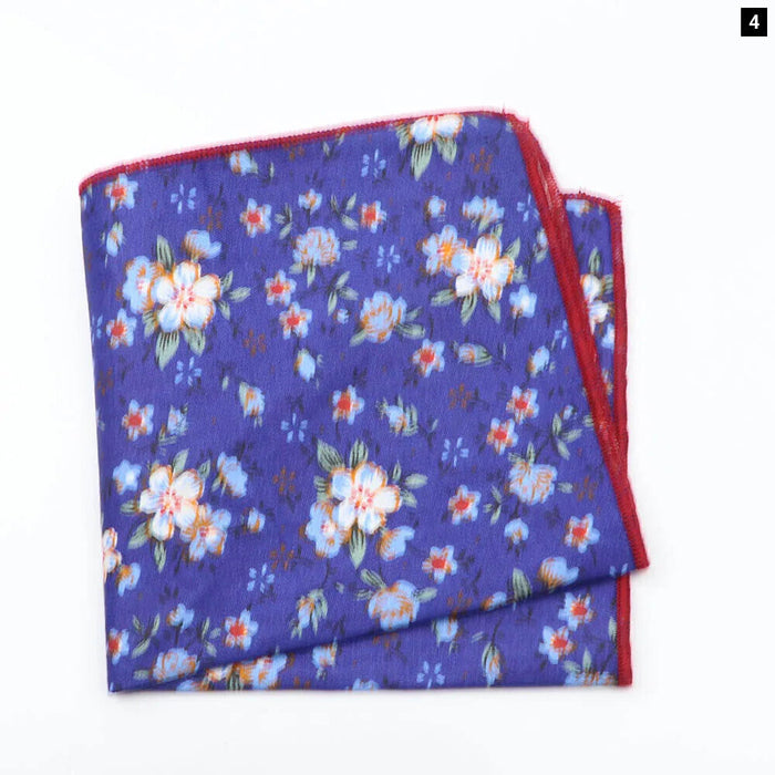 Colourful Floral Cotton Handkerchief For Weddings And Parties