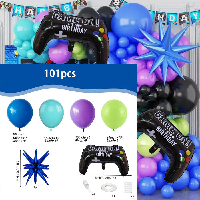 Summer Tropical Balloon Arch Set Latex Rainbow Balloon Lei Set For Hawaiian Loa Welcome Birthday Party Pool Party Decoration