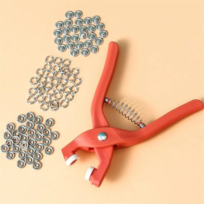 1Pc Plier Tool 50 Set Metal Snap Button Kit For Clothing Sewing Diy Craft Accessories