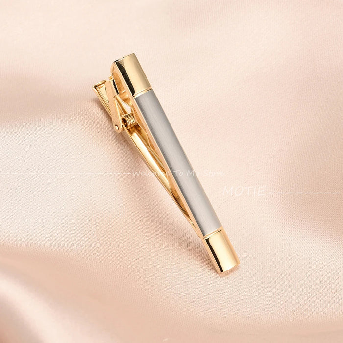 Stainless Steel Necktie Clip Golden And Silver