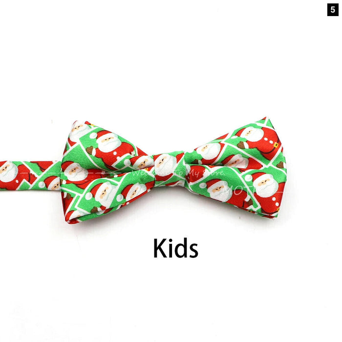 Christmas Bowtie Snowflake Pattern Polyester Parent-Child Wedding Party Accessories